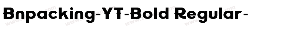Bnpacking-YT-Bold Regular字体转换